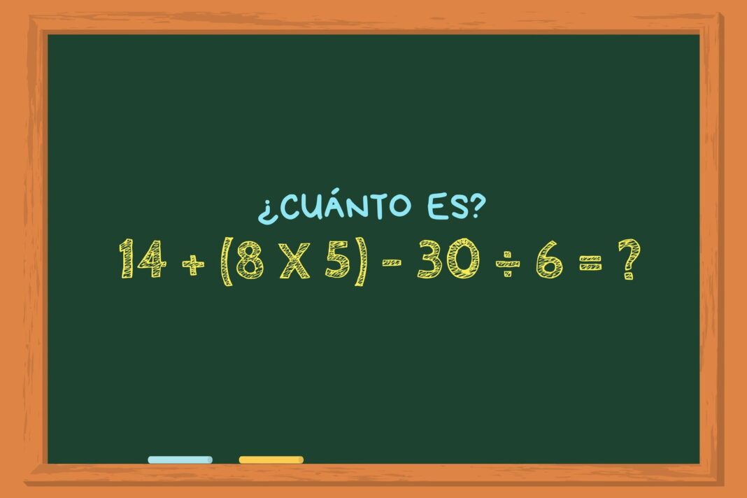 Persona resolviendo un cálculo matemático en una pizarra