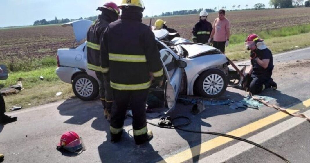 Ruta nacional 11 en Santa Fe, donde ocurrió el choque frontal