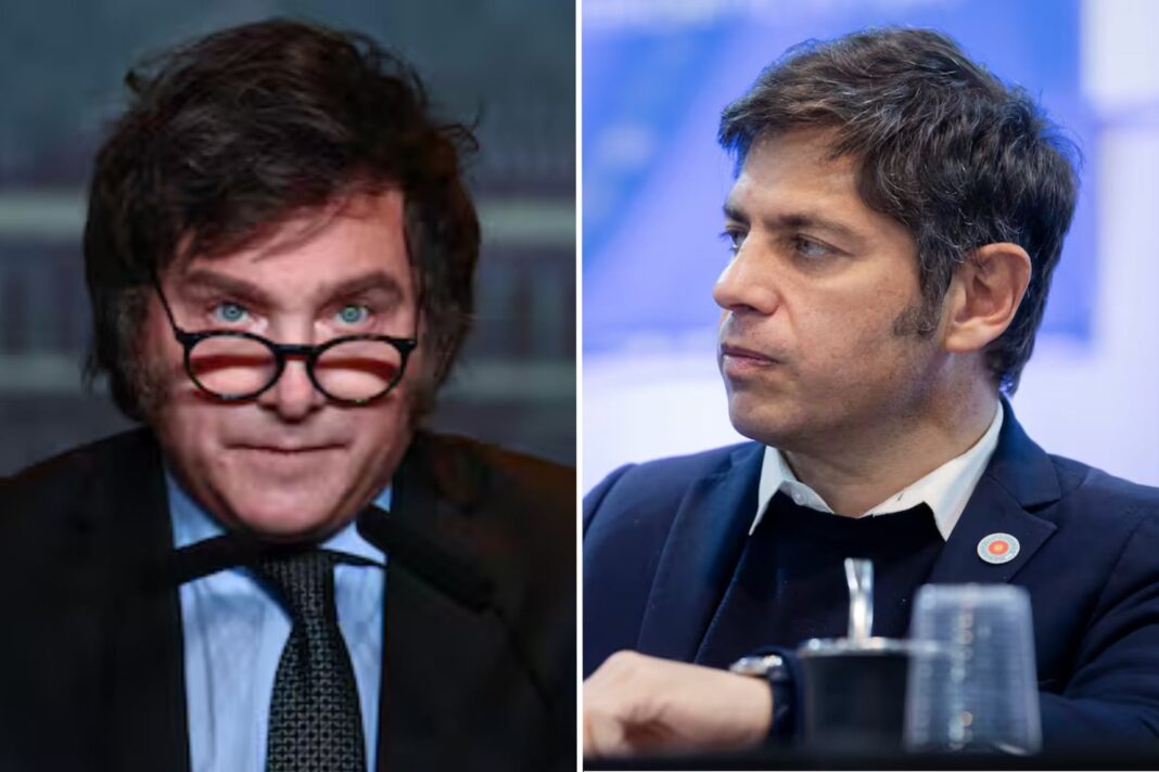 Gráfico de encuesta con porcentajes sobre temor al peronismo y a la reelección de Milei