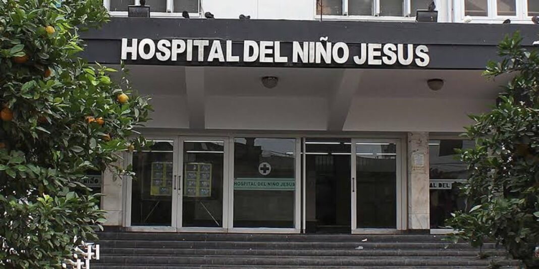Fachada del Hospital del Niño Jesús en Tucumán
