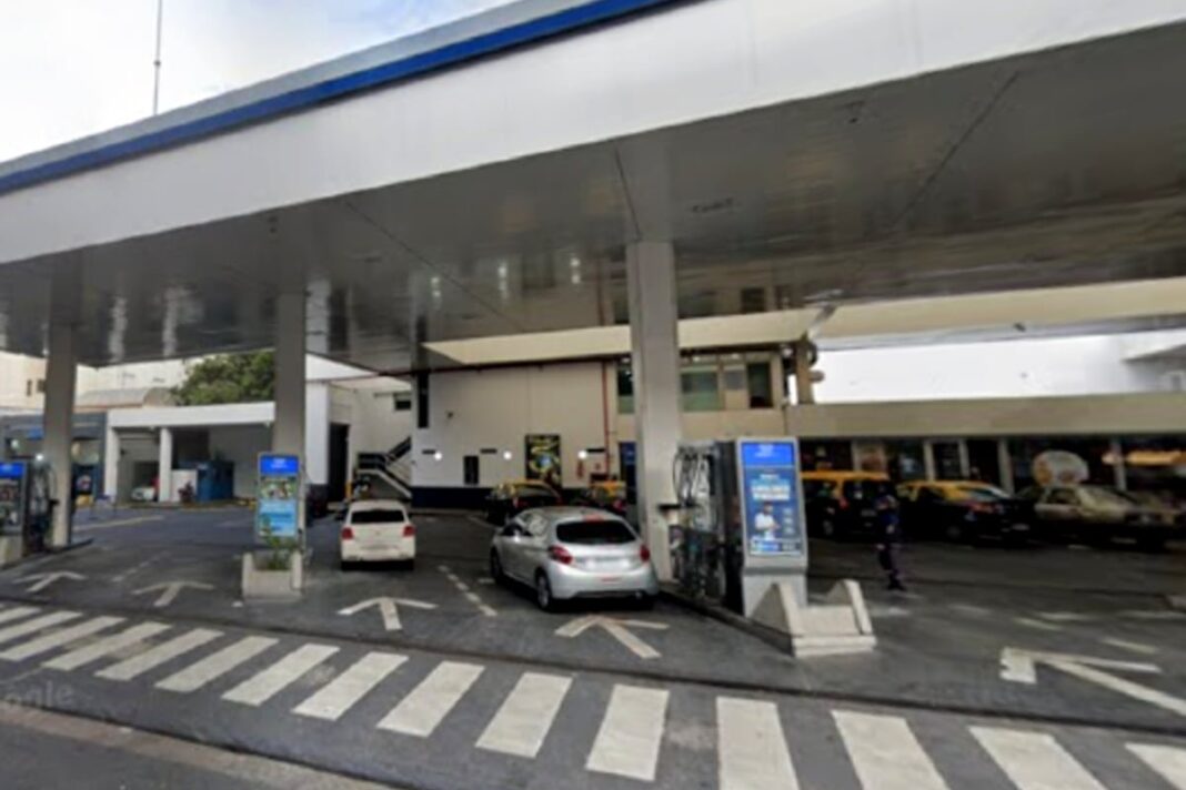 Estación de servicio en Recoleta donde ocurrió el ataque