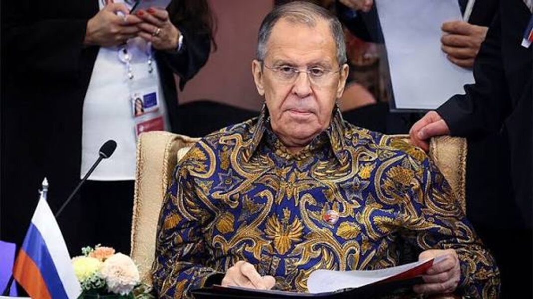 Serguéi Lavrov, ministro de Relaciones Exteriores de Rusia, durante una entrevista