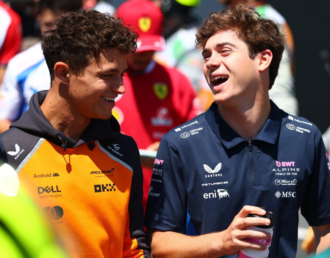 Lando Norris y Franco Colapinto durante el Gran Premio de Azerbaiyán