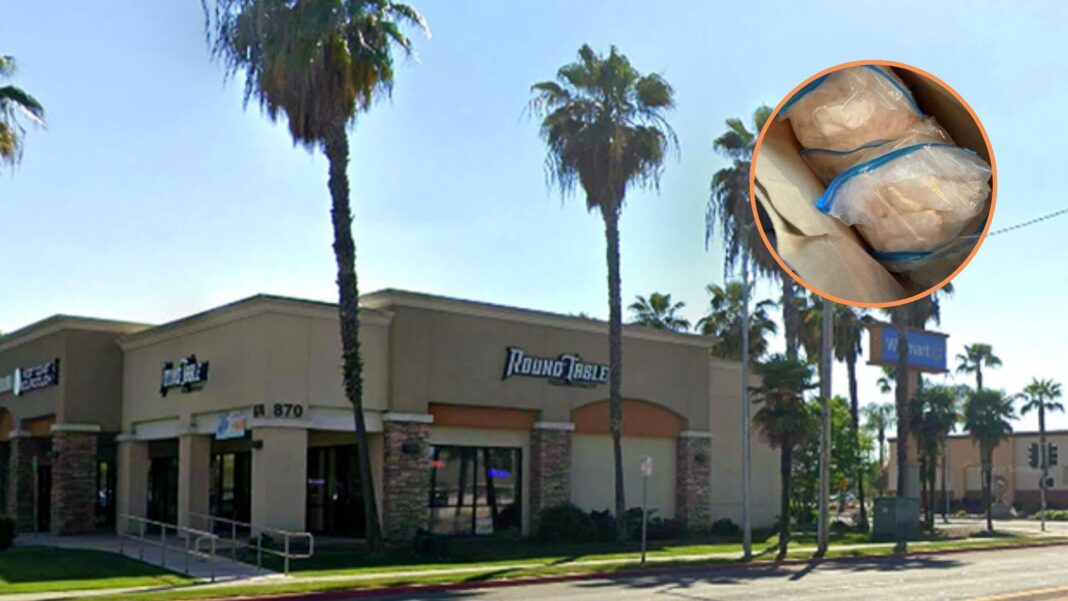 Pizzería Round Table Pizza en Dinuba, California, utilizada como fachada para narcotráfico