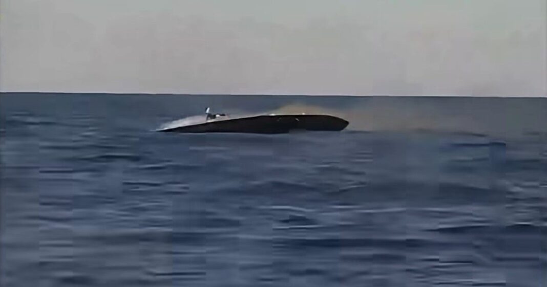 Dron marítimo Sargan 3000 de la Armada ucraniana en el Mar Negro