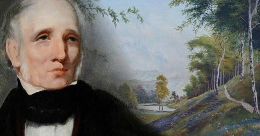 Retrato de William Wordsworth, poeta británico del Romanticismo