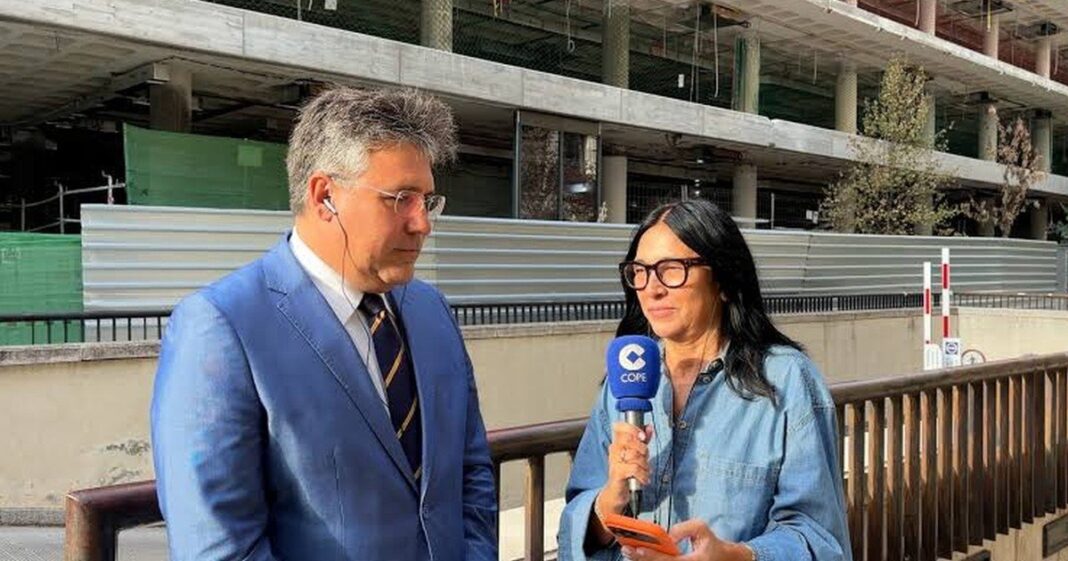 Pedro Fernández Alén, presidente de la Confederación Nacional de la Construcción de España, durante una entrevista.